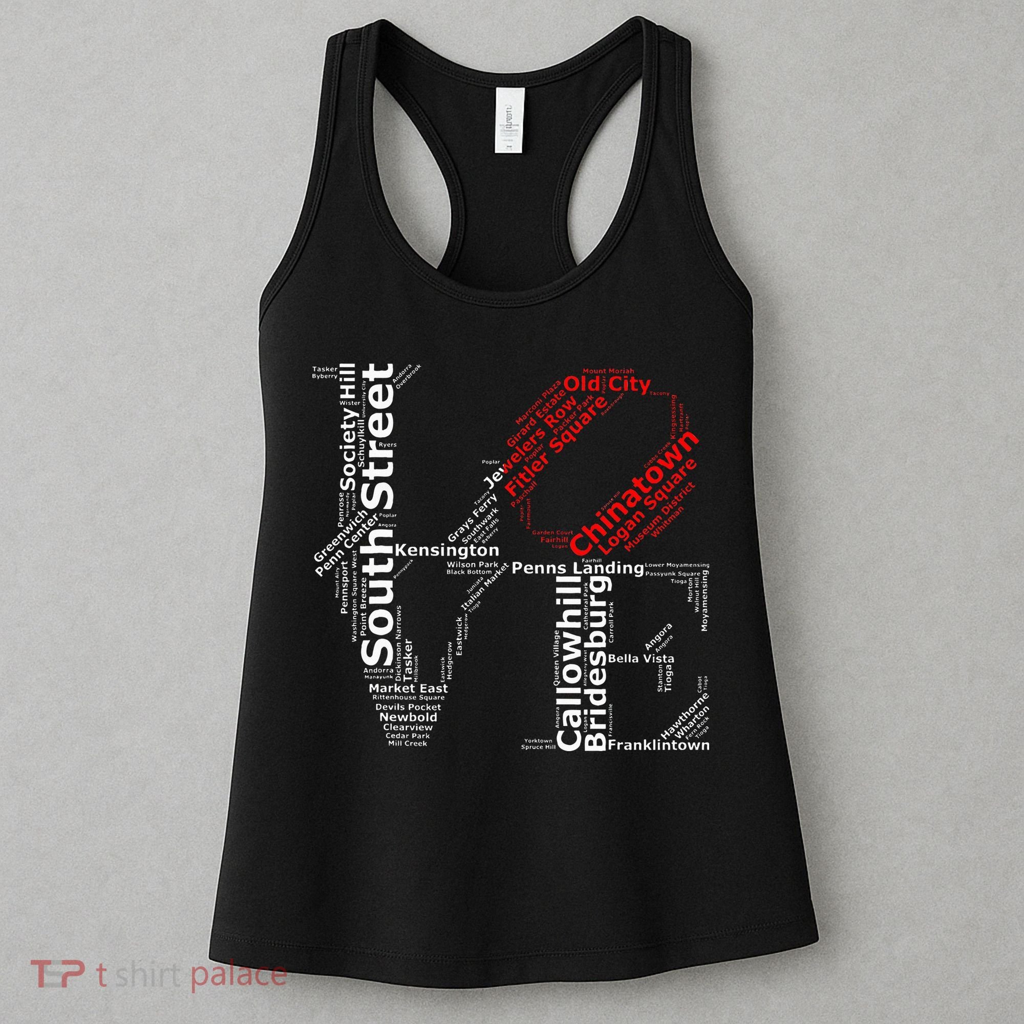 Philadelphia Love Park Statue Neighborhoods Women's Tank Top