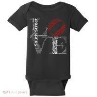 Philadelphia Love Park Statue Neighborhoods Baby Bodysuit thumb 0