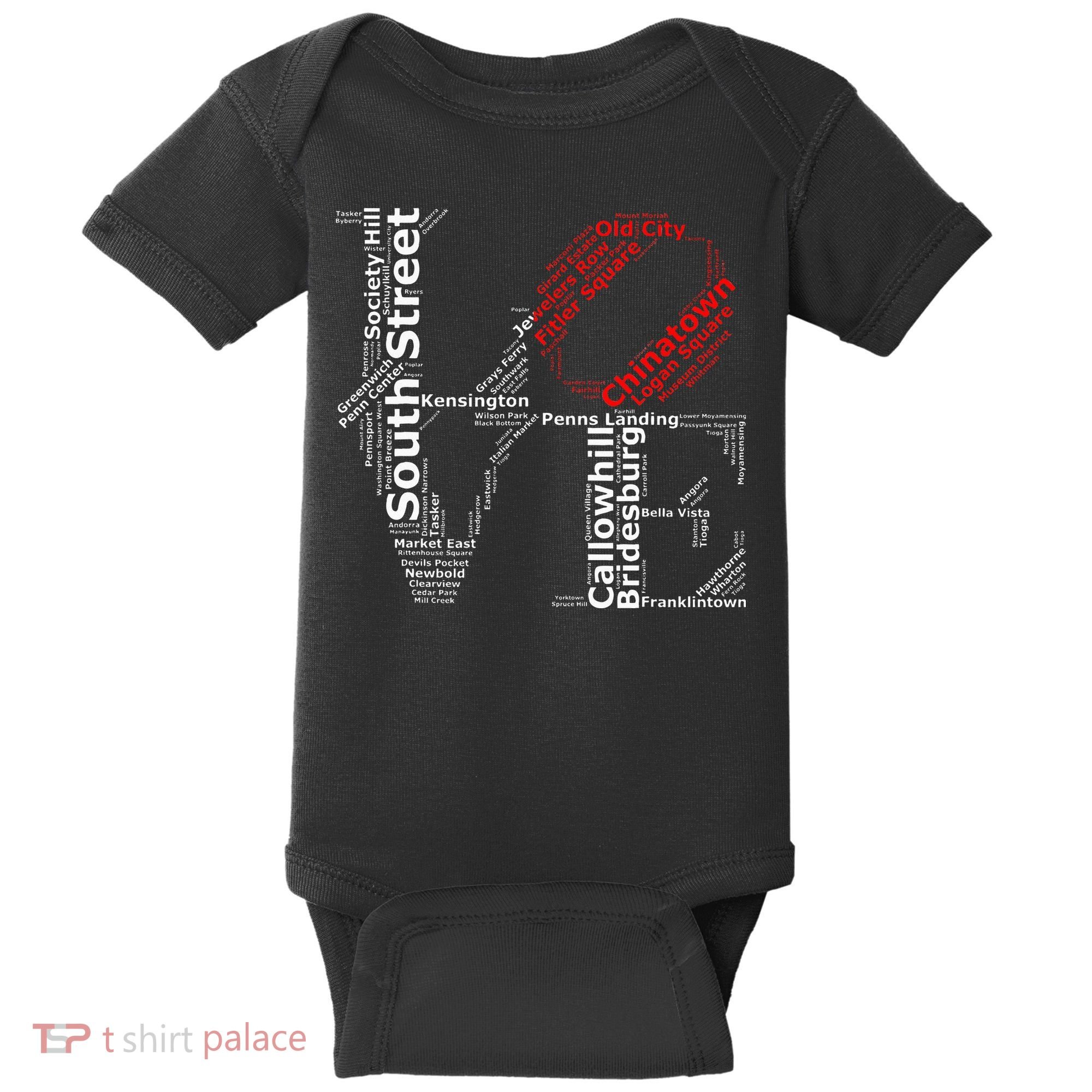 Philadelphia Love Park Statue Neighborhoods Baby Bodysuit