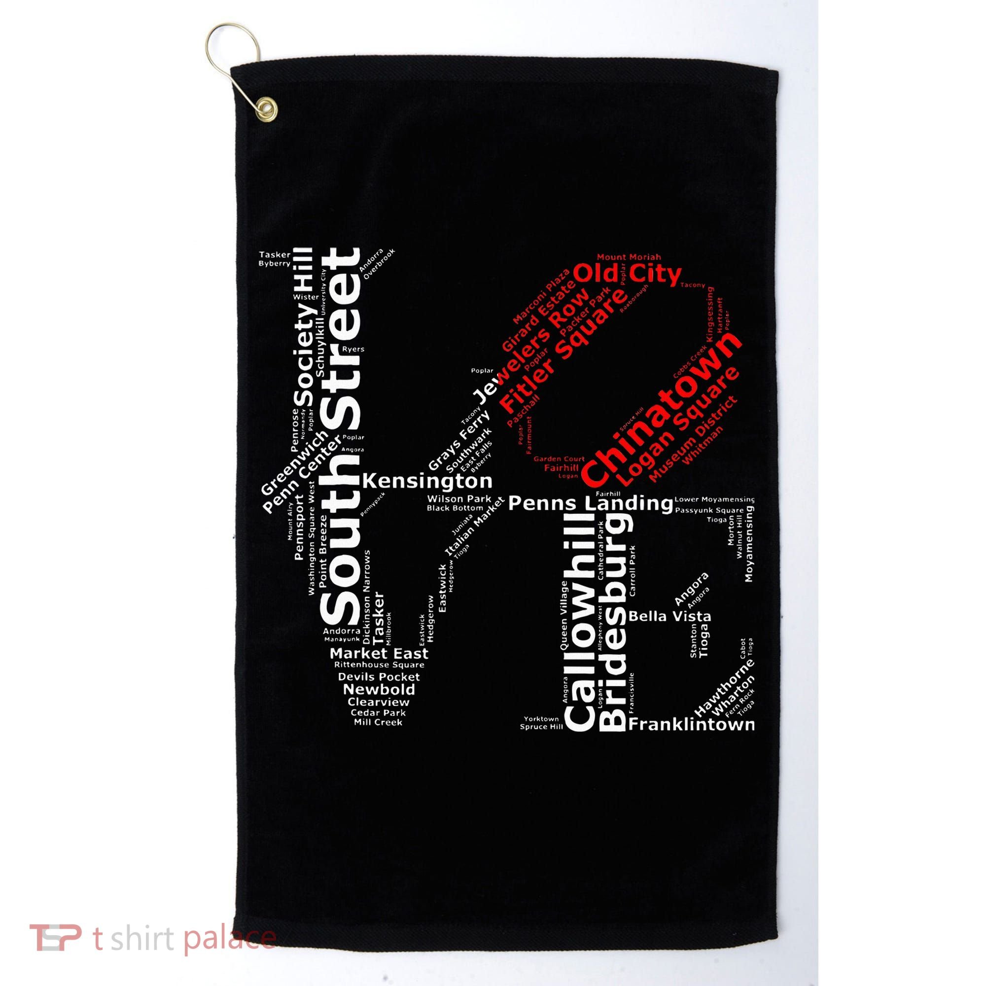 Philadelphia Love Park Statue Neighborhoods Golf Towel