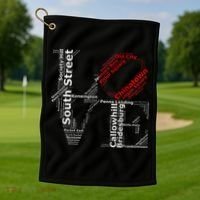 Philadelphia Love Park Statue Neighborhoods Golf Towel thumb 1