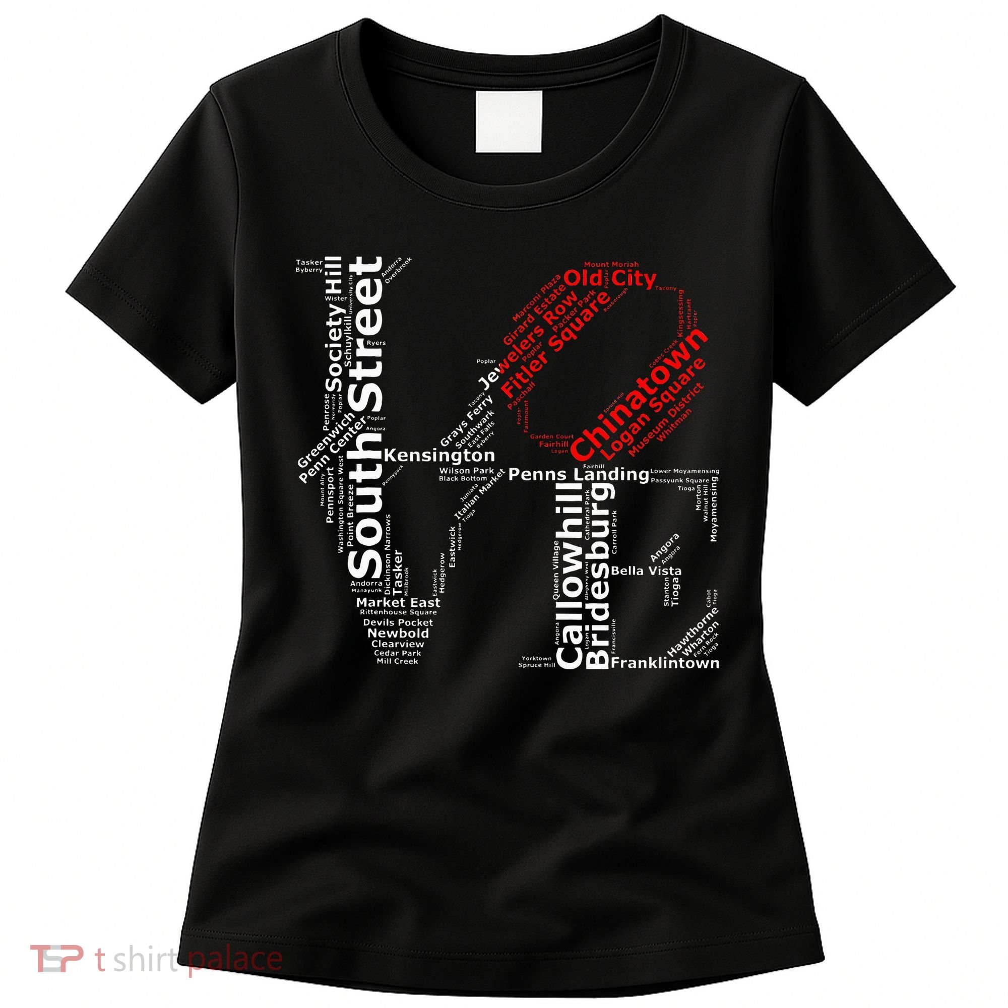 Philadelphia Love Park Statue Neighborhoods Women's T-Shirt