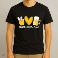 Peace Love Prost Beer Oktoberfest T-Shirt thumb 3