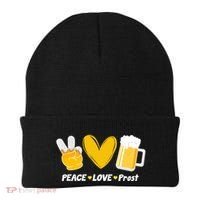 Peace Love Prost Beer Oktoberfest Beanie thumb 0