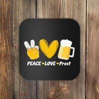 Peace Love Prost Beer Oktoberfest Coaster thumb 0