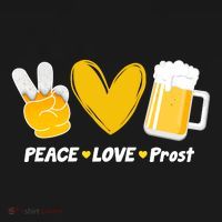 Peace Love Prost Beer Oktoberfest Coaster thumb 2