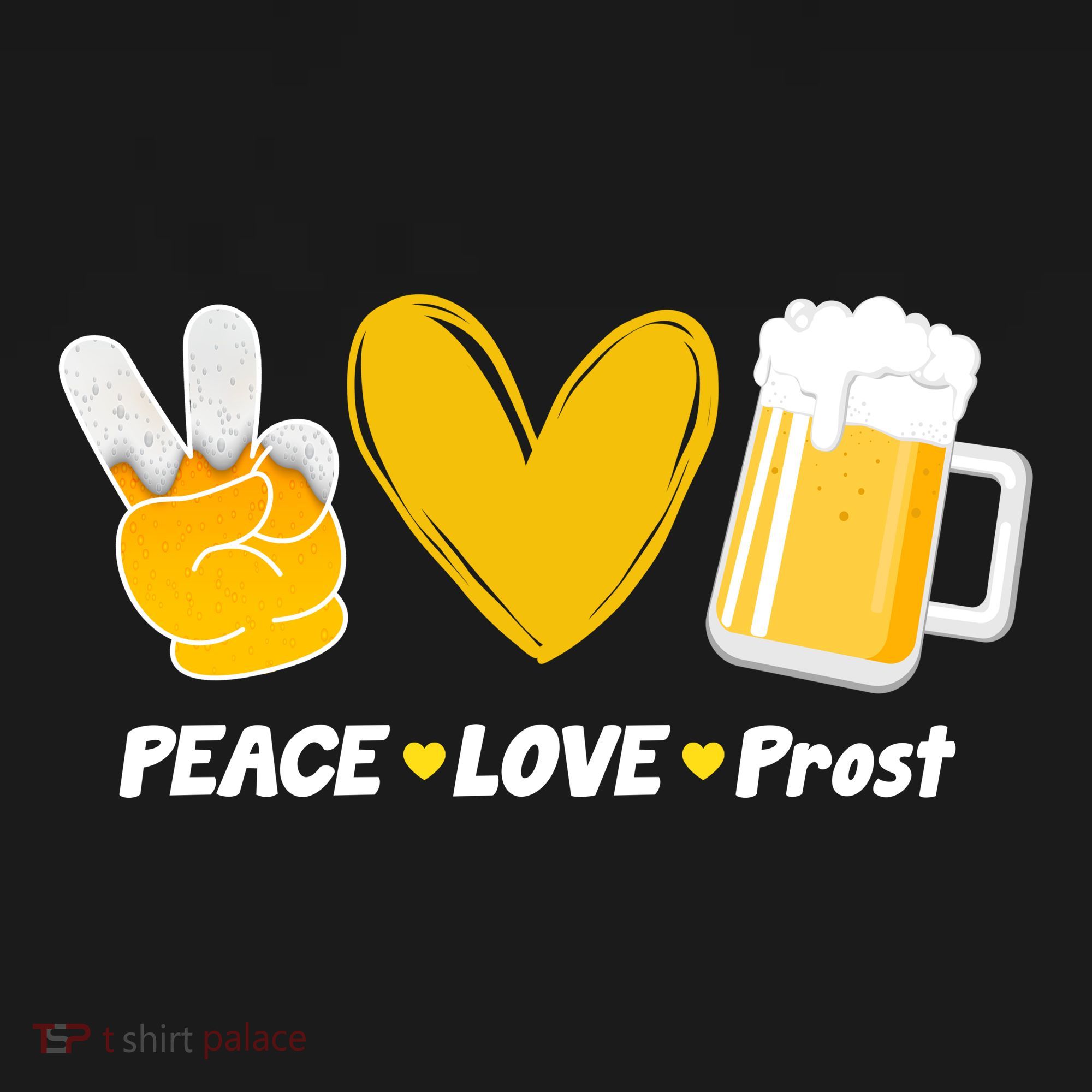 Peace Love Prost Beer Oktoberfest Mousepad
