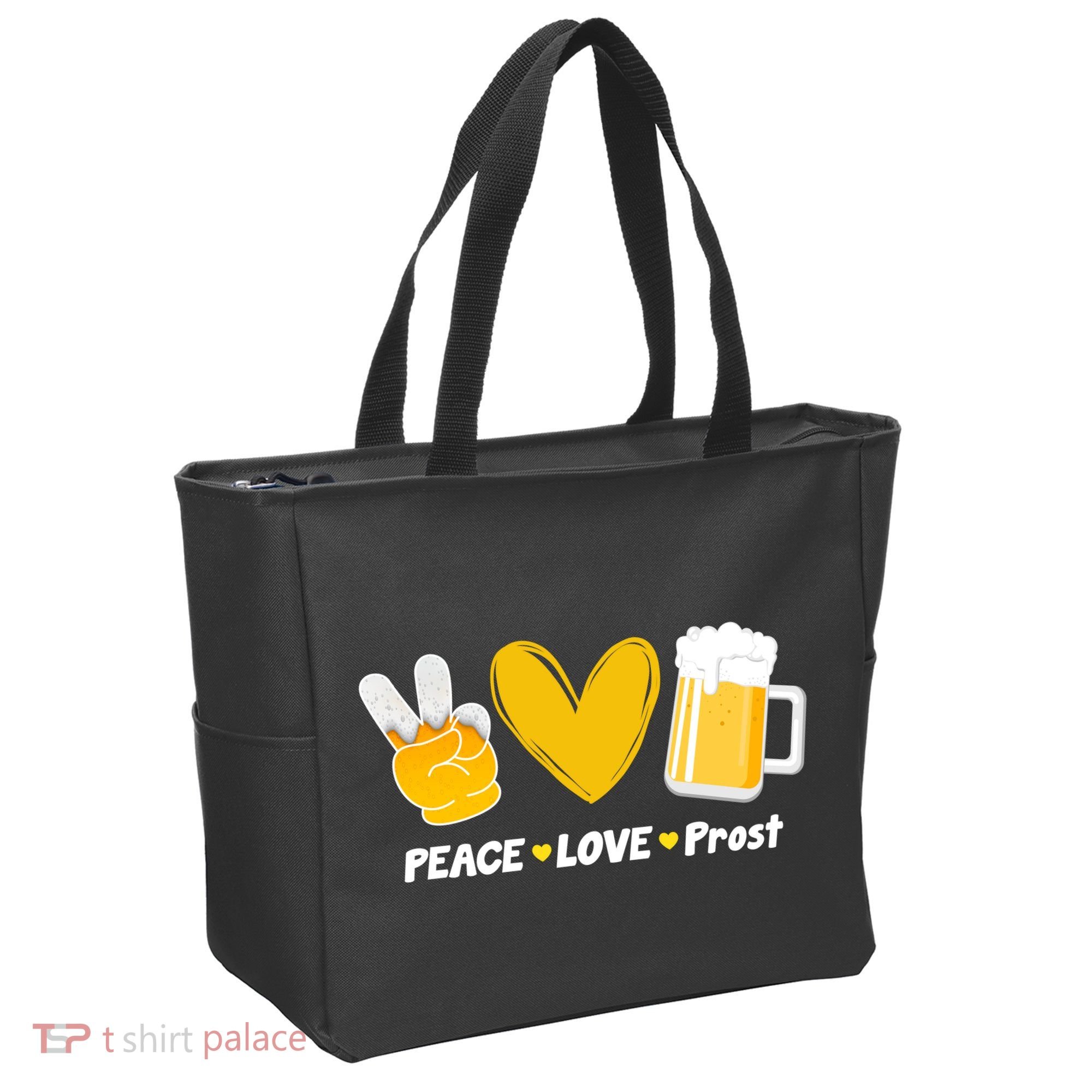Peace Love Prost Beer Oktoberfest Tote Bag