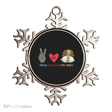 Peace Love Pope Francis Catholic Faith Design Ornament