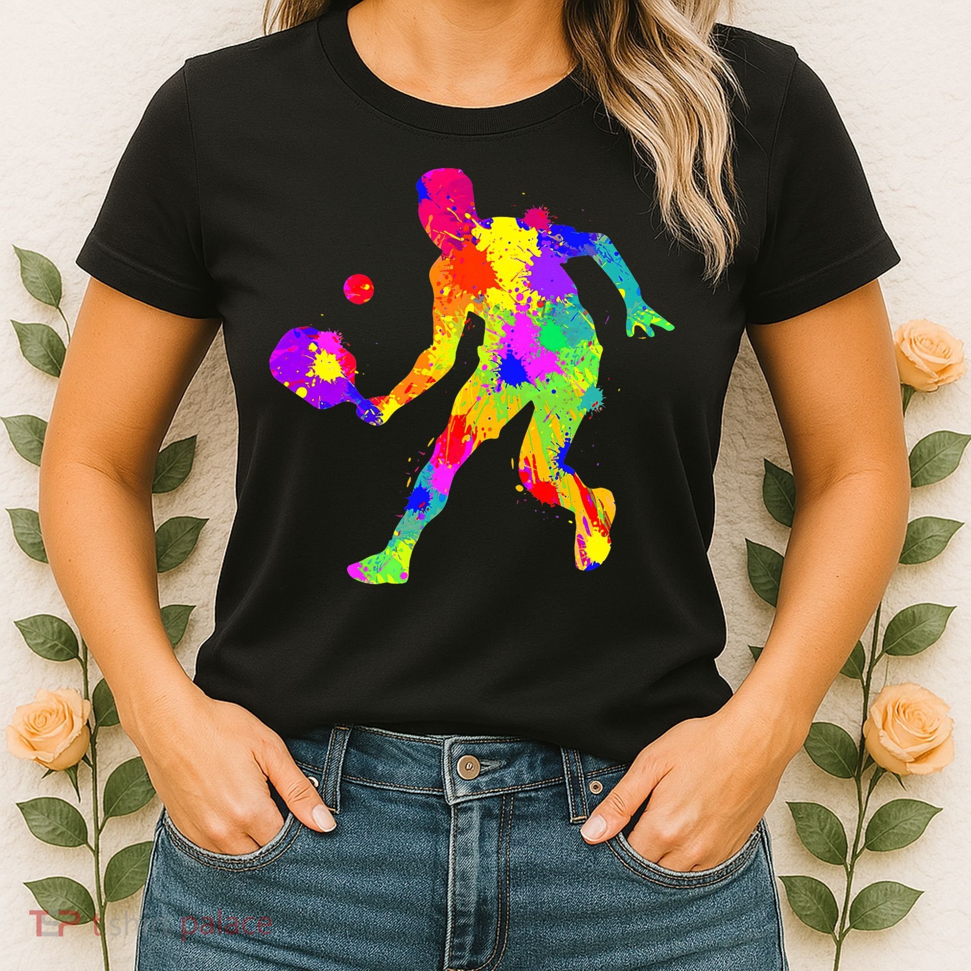 Pickleball Ladies Peace Love Pickleball Tie Dye Women's T-Shirt