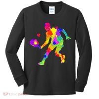 Pickleball Ladies Peace Love Pickleball Tie Dye Kids Long Sleeve Shirt thumb 0