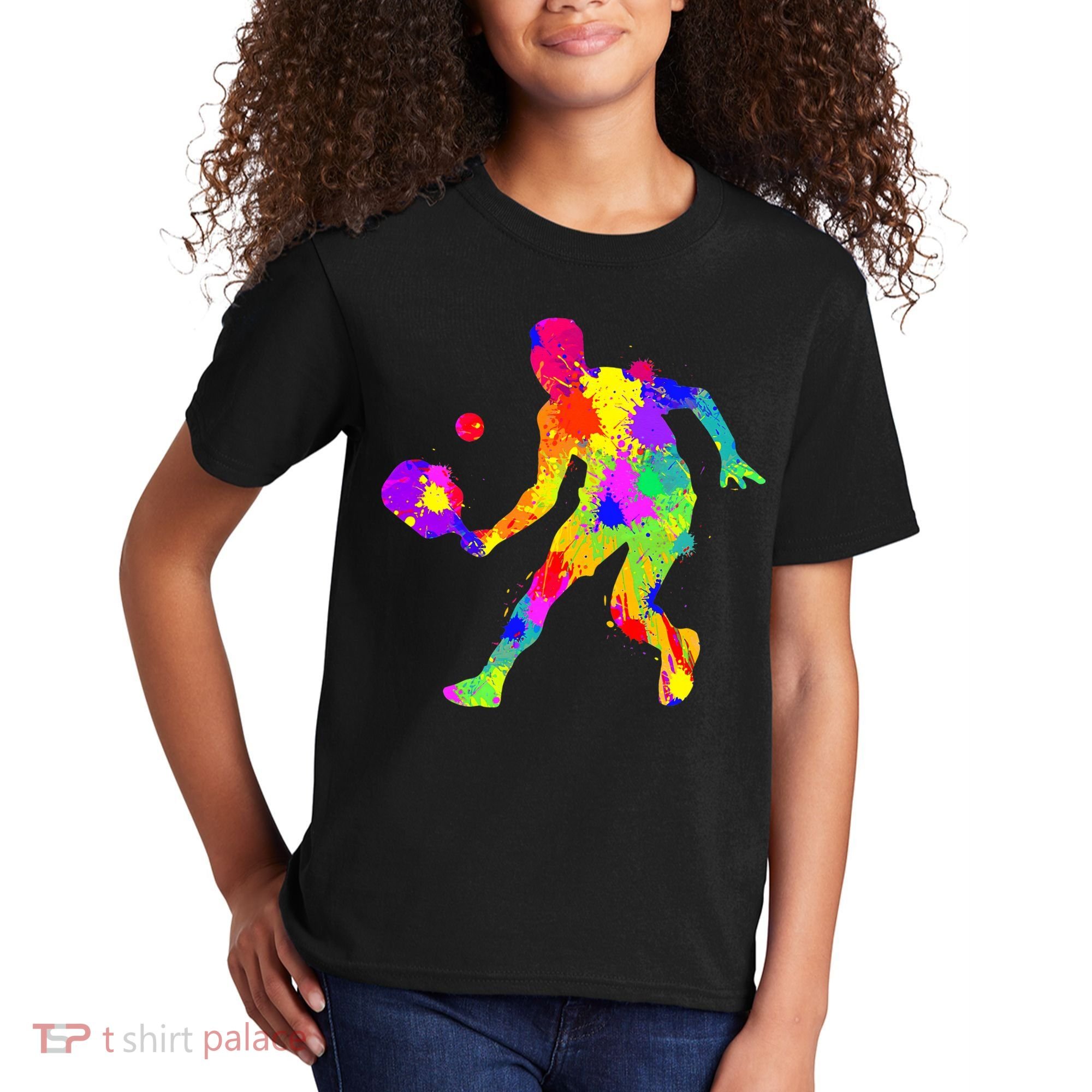Pickleball Ladies Peace Love Pickleball Tie Dye Kids T-Shirt
