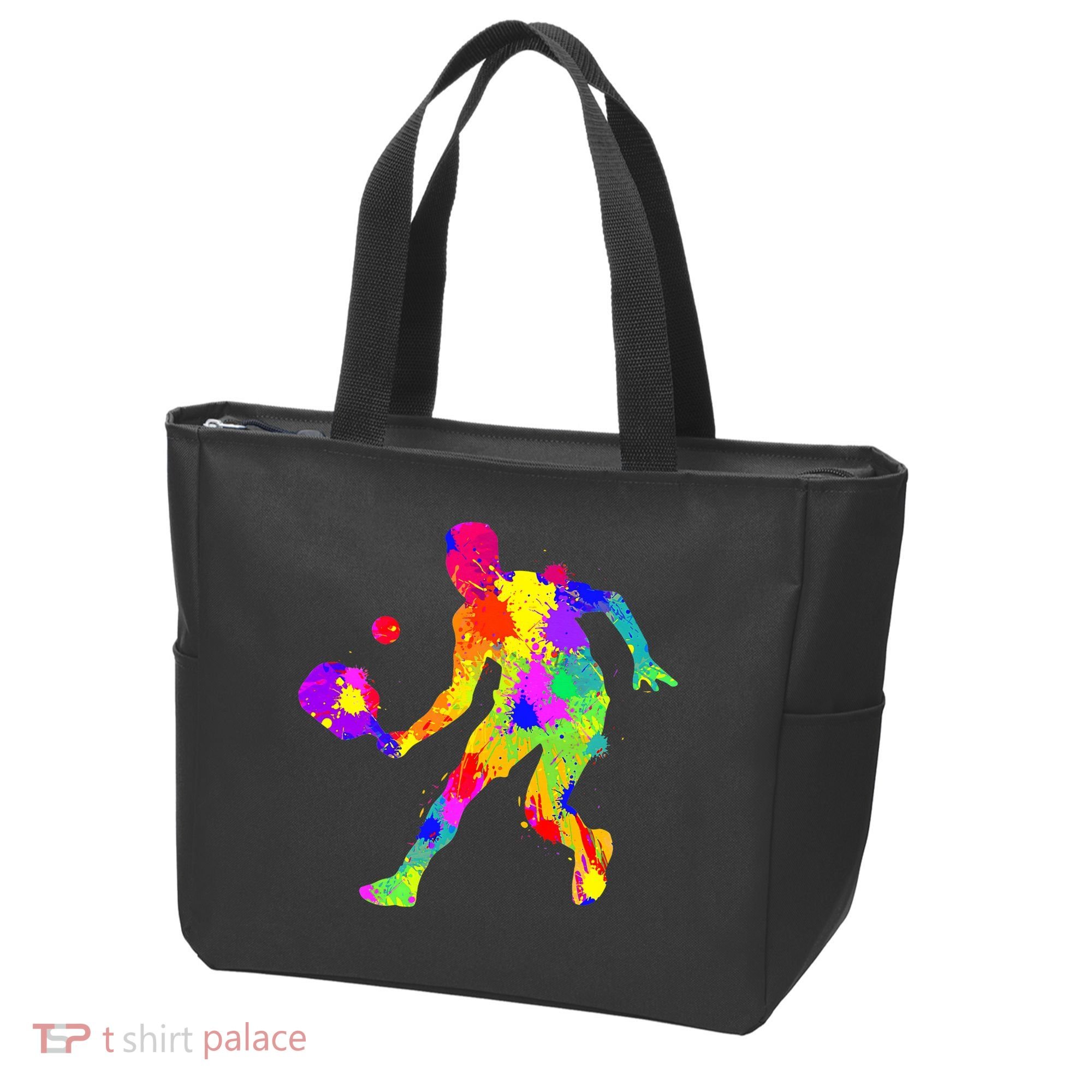 Pickleball Ladies Peace Love Pickleball Tie Dye Tote Bag