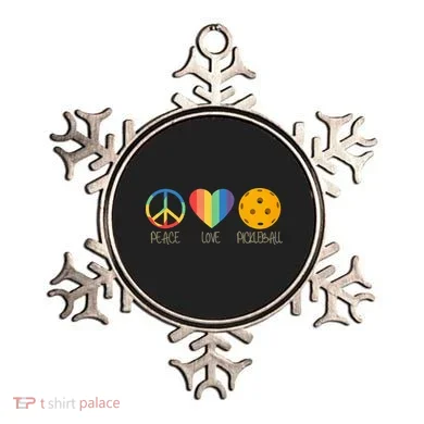 Peace Love Pickleball Ornament