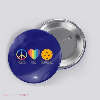 Peace Love Pickleball Button