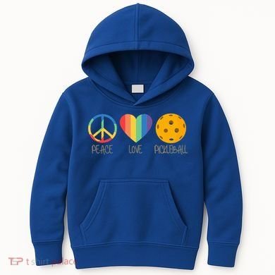 Peace Love Pickleball Kids Hoodie