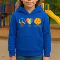 Peace Love Pickleball Kids Hoodie thumb 3