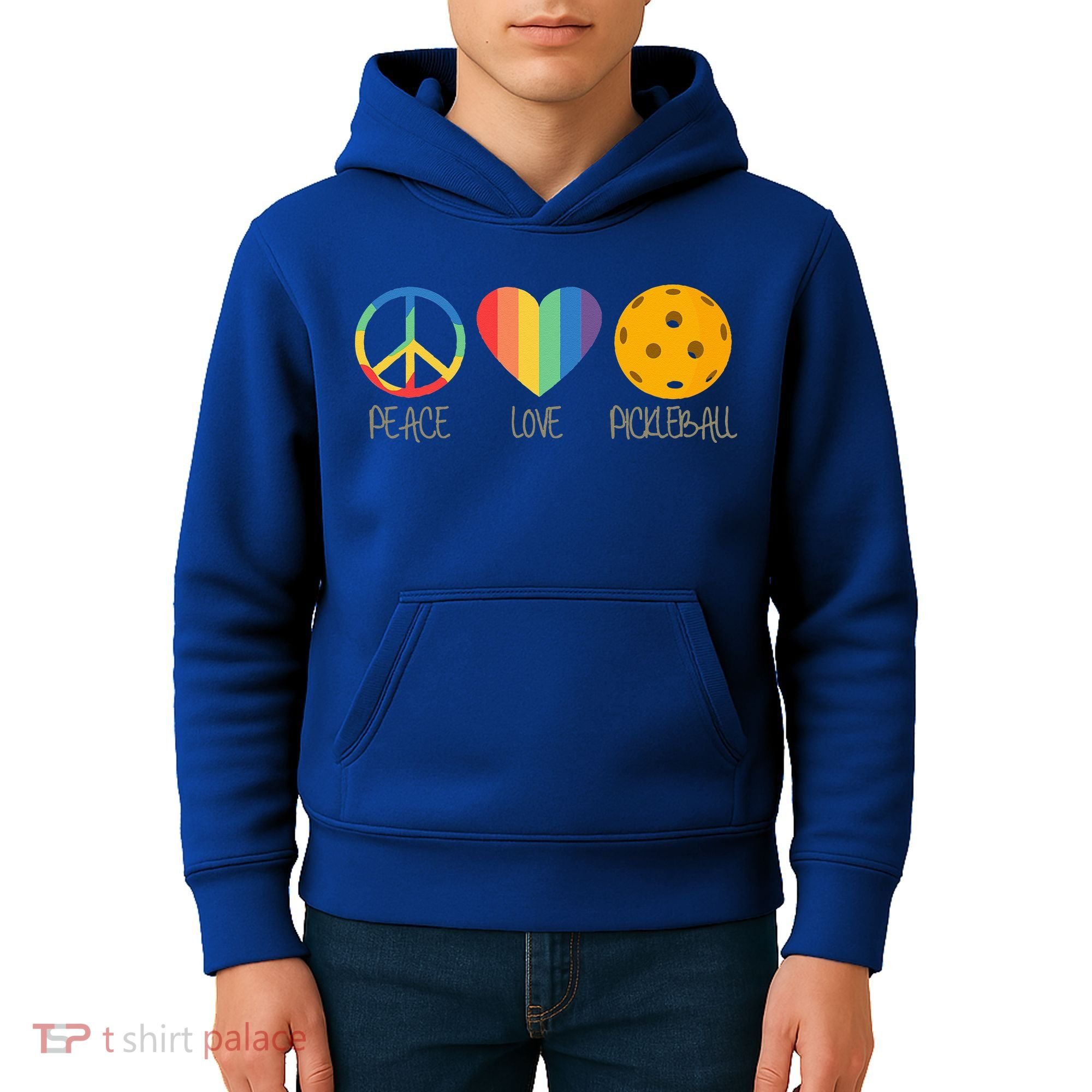 Peace Love Pickleball Kids Hoodie