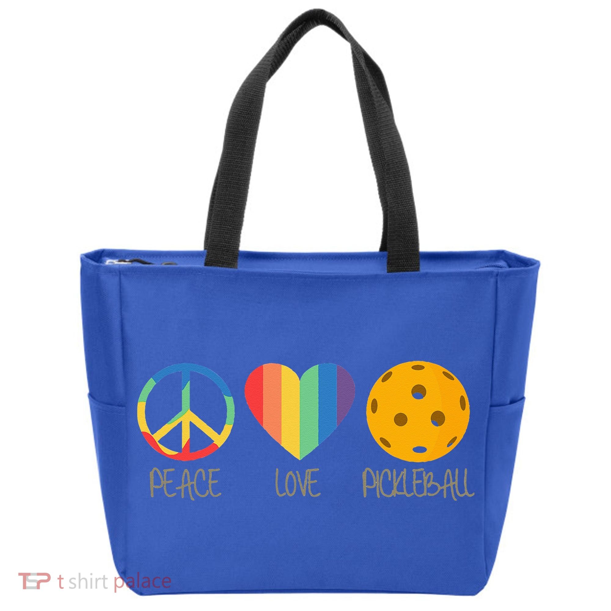 Peace Love Pickleball Tote Bag