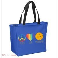 Peace Love Pickleball Tote Bag thumb 2