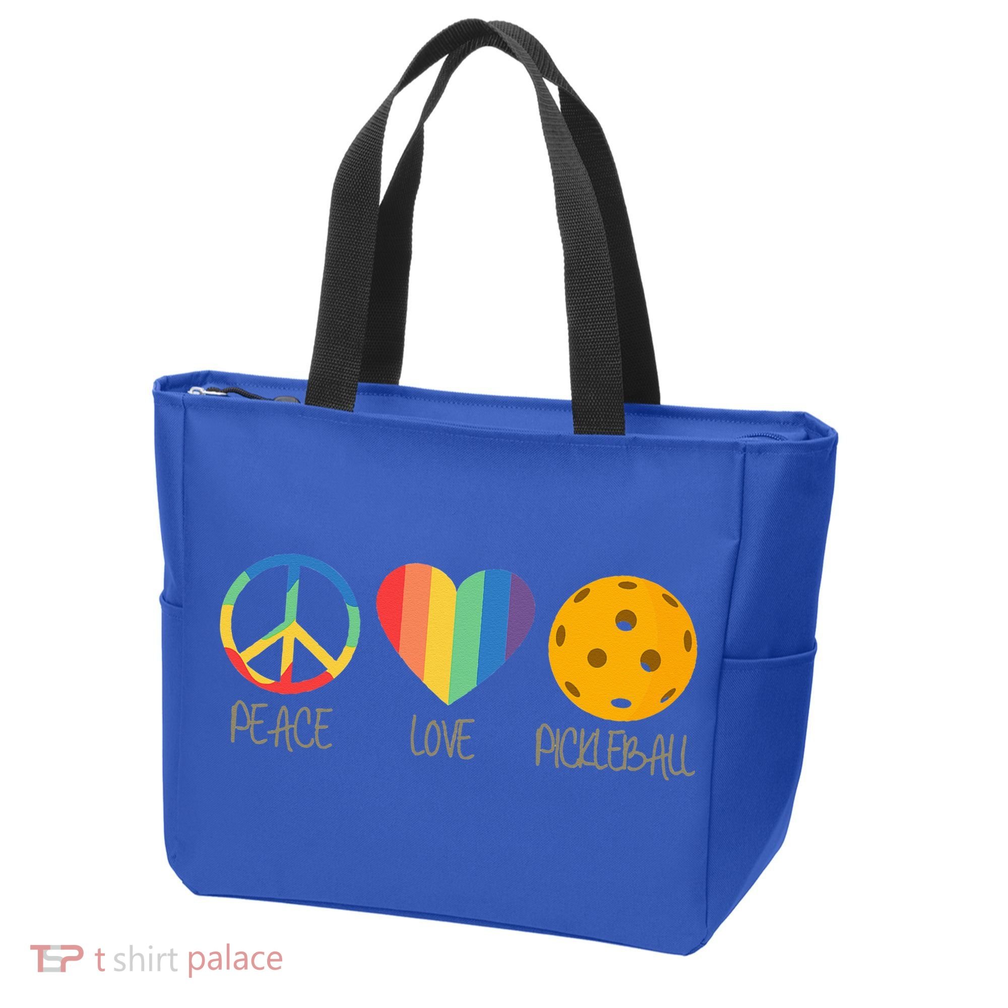Peace Love Pickleball Tote Bag