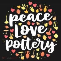 Peace Love Pottery For Women Pots Gift Ceramic Artist Backpack thumb 2