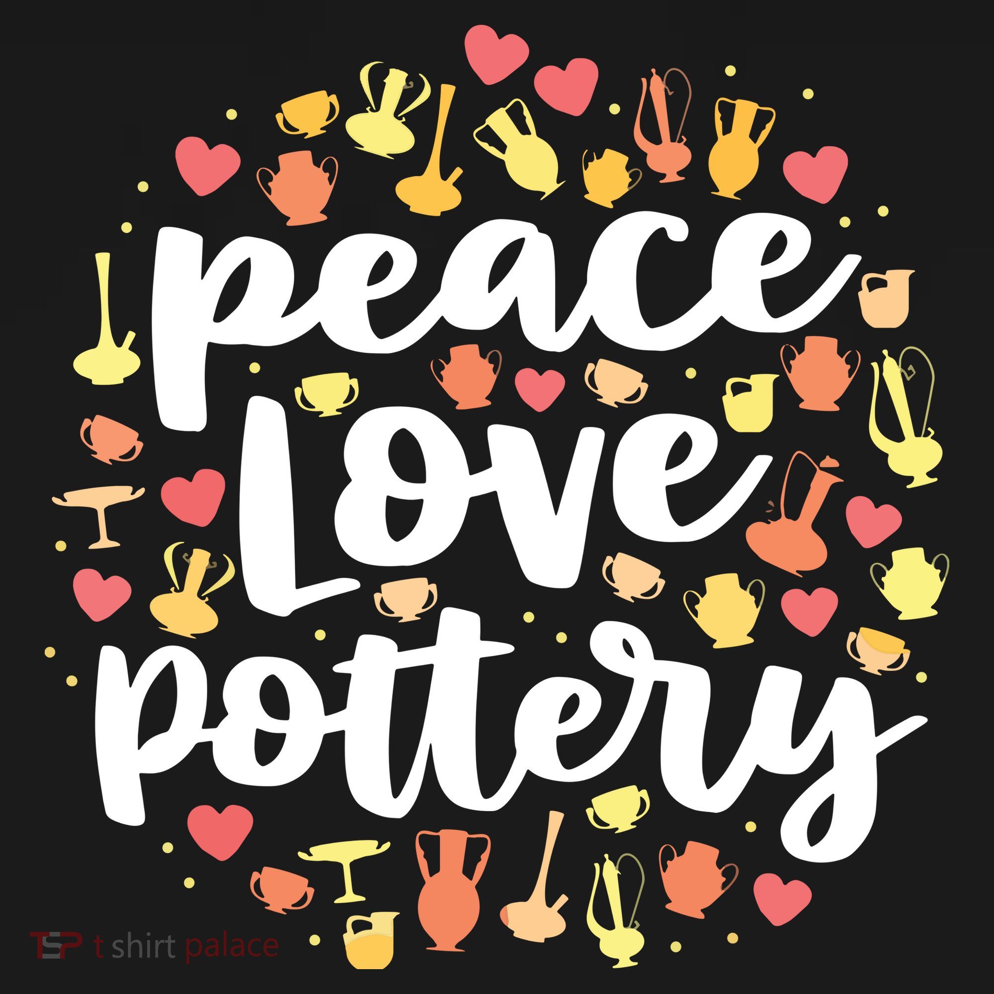 Peace Love Pottery For Women Pots Gift Ceramic Artist Backpack