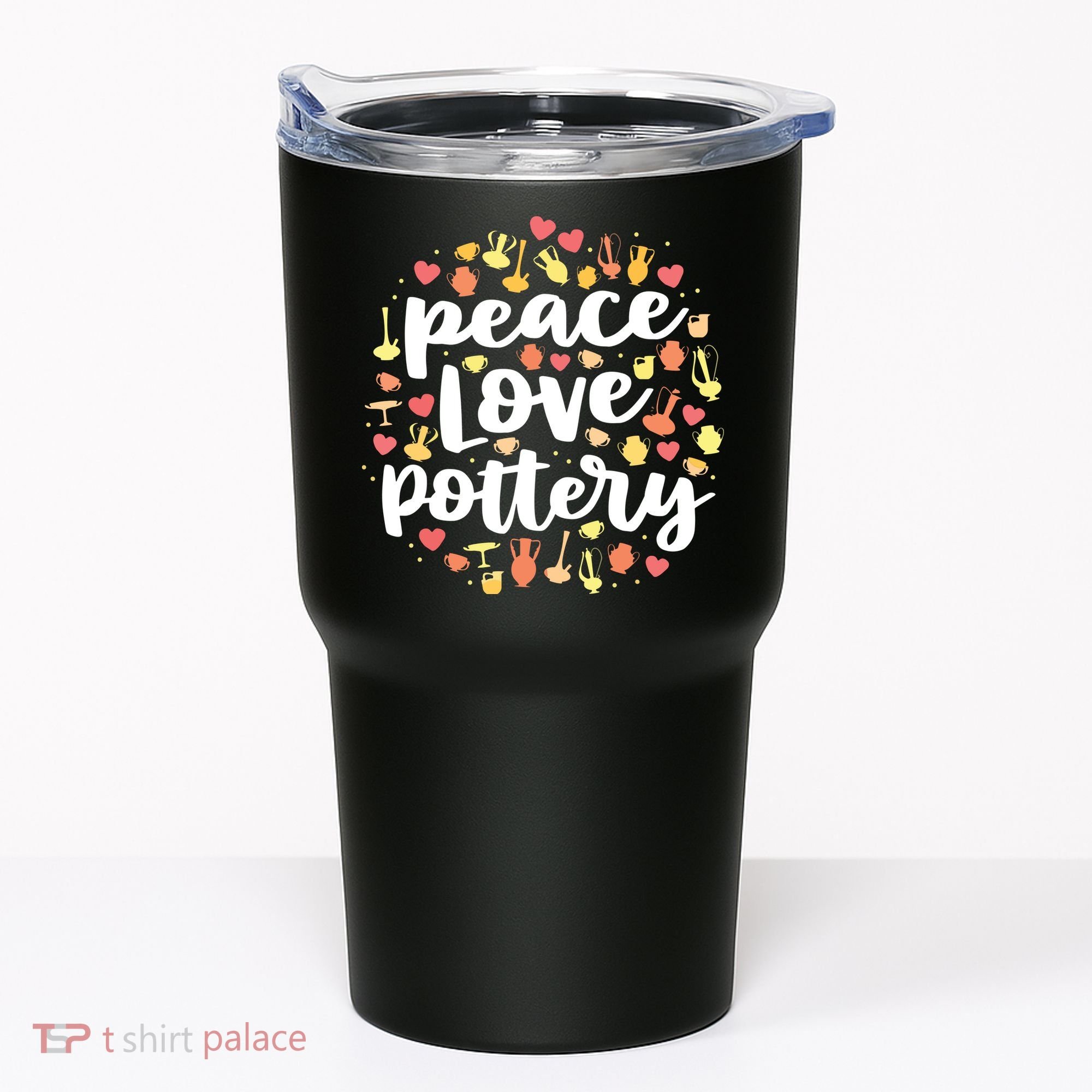 Peace Love Pottery For Women Pots Gift Ceramic Artist Tumbler