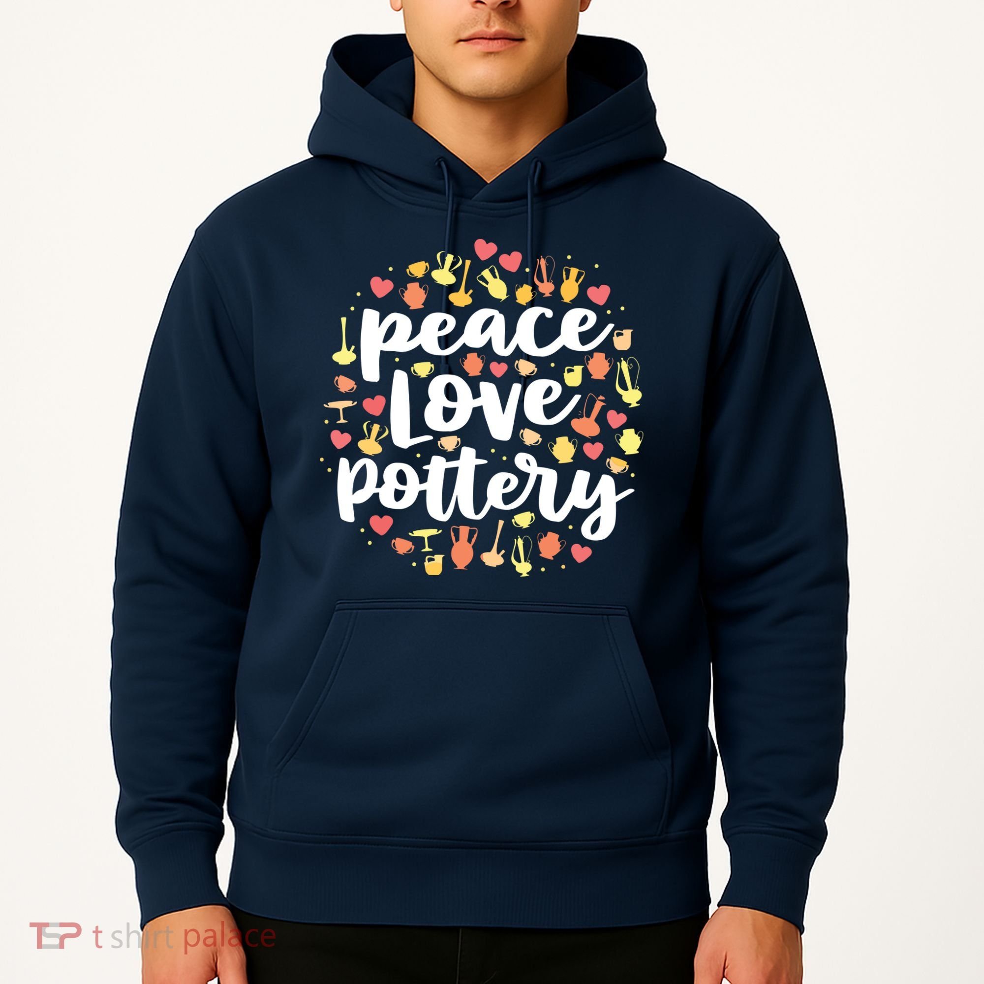Peace Love Pottery For Women Pots Gift Ceramic Artist Hoodie