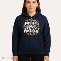 Peace Love Pottery For Women Pots Gift Ceramic Artist Hoodie thumb 5