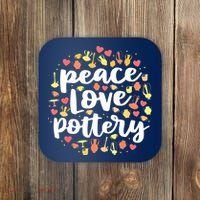 Peace Love Pottery For Women Pots Gift Ceramic Artist Coaster thumb 0