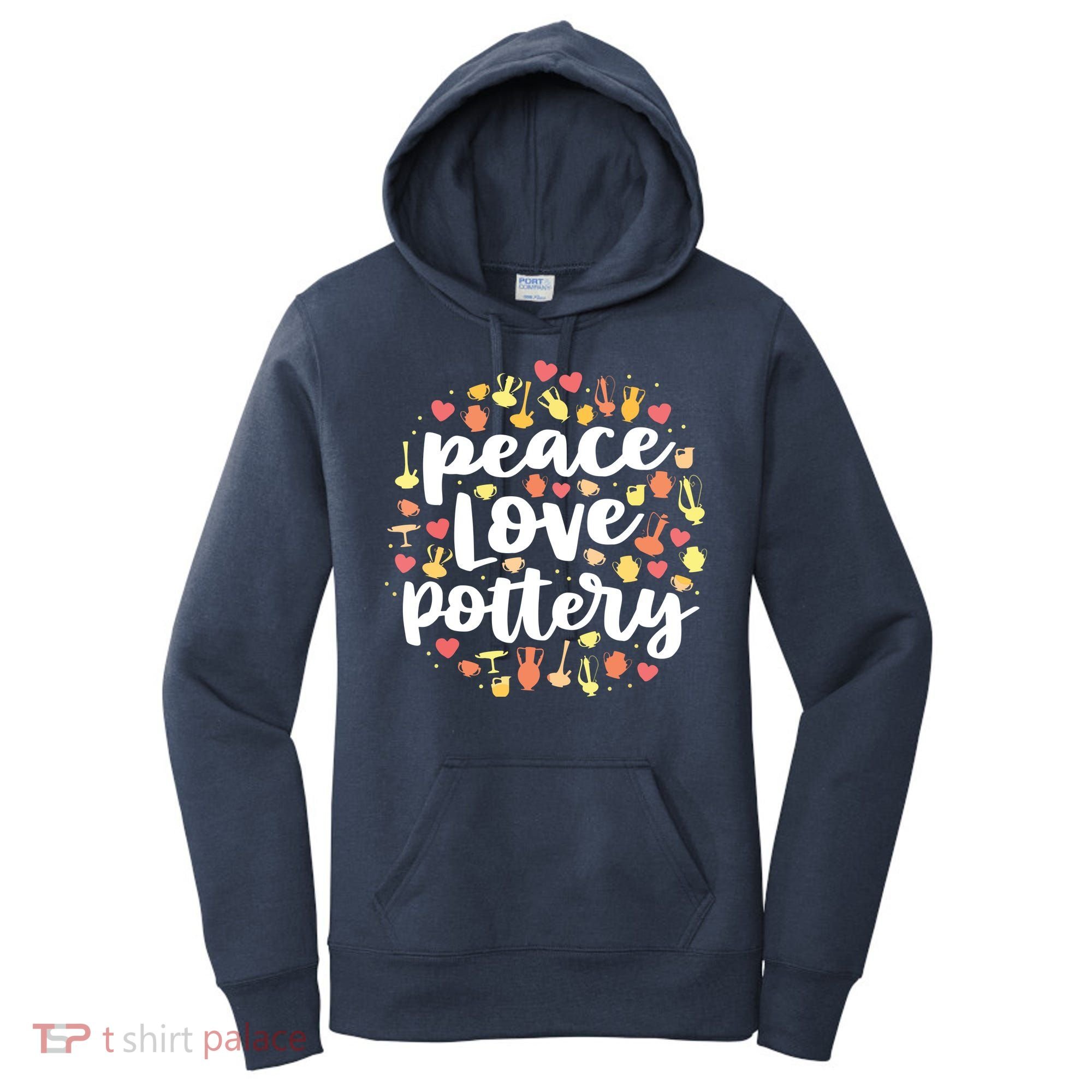 Peace Love Pottery For Women Pots Gift Ceramic Artist Women's Hoodie