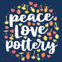 Peace Love Pottery For Women Pots Gift Ceramic Artist Women's Hoodie thumb 2