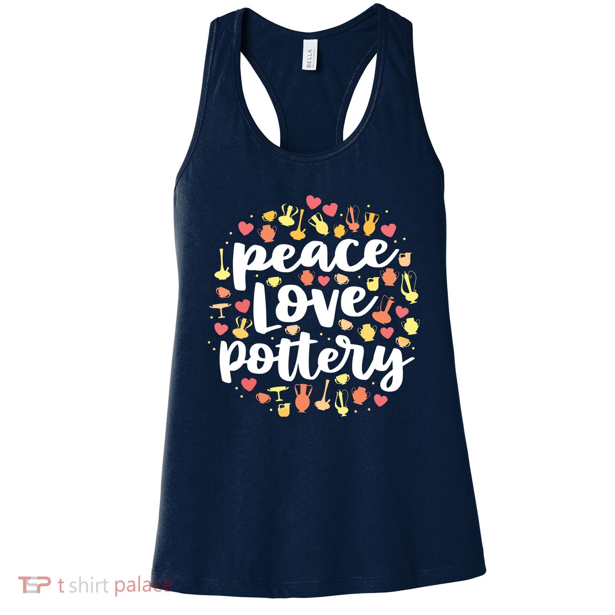 Peace Love Pottery For Women Pots Gift Ceramic Artist Women's Tank Top