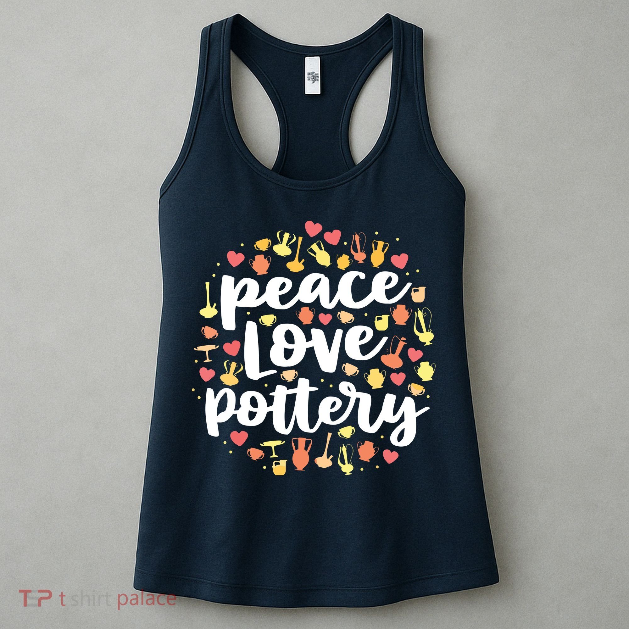 Peace Love Pottery For Women Pots Gift Ceramic Artist Women's Tank Top
