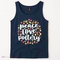 Peace Love Pottery For Women Pots Gift Ceramic Artist Tank Top thumb 2