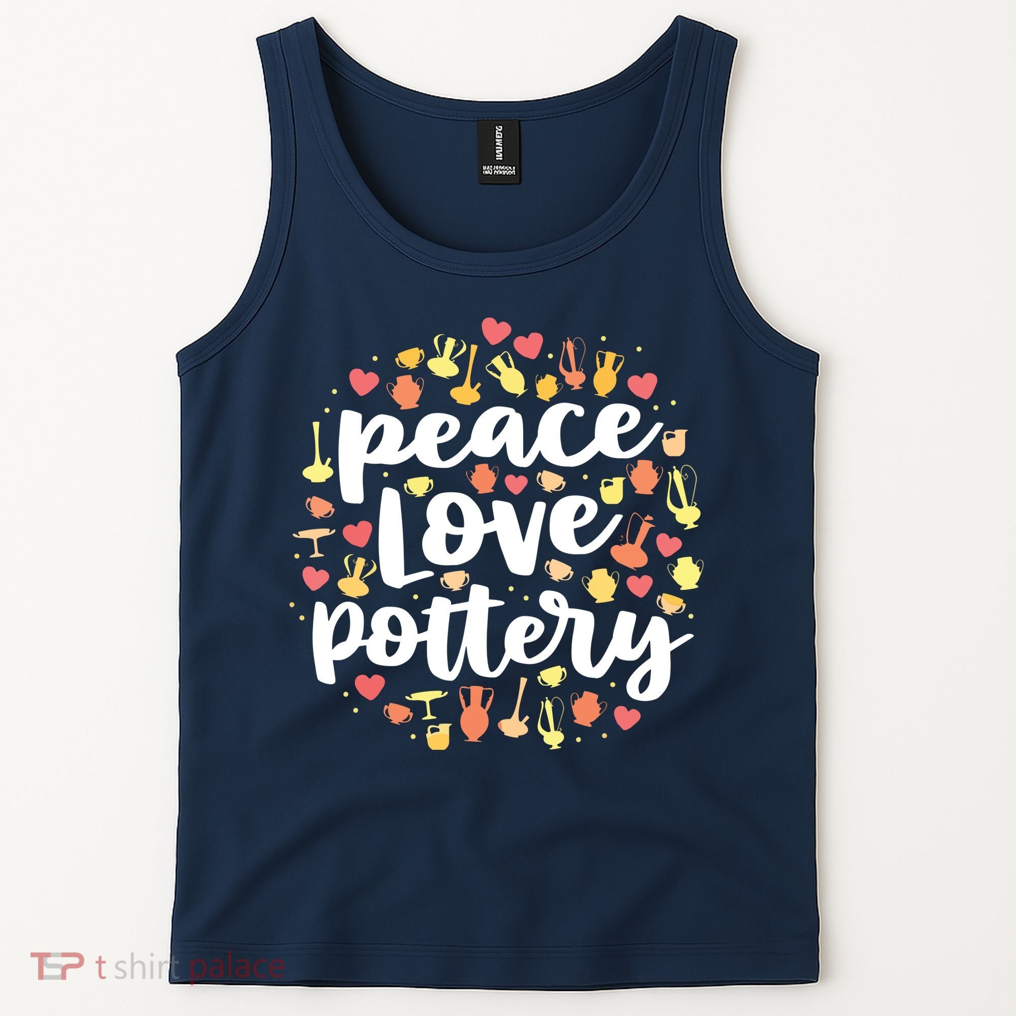Peace Love Pottery For Women Pots Gift Ceramic Artist Tank Top