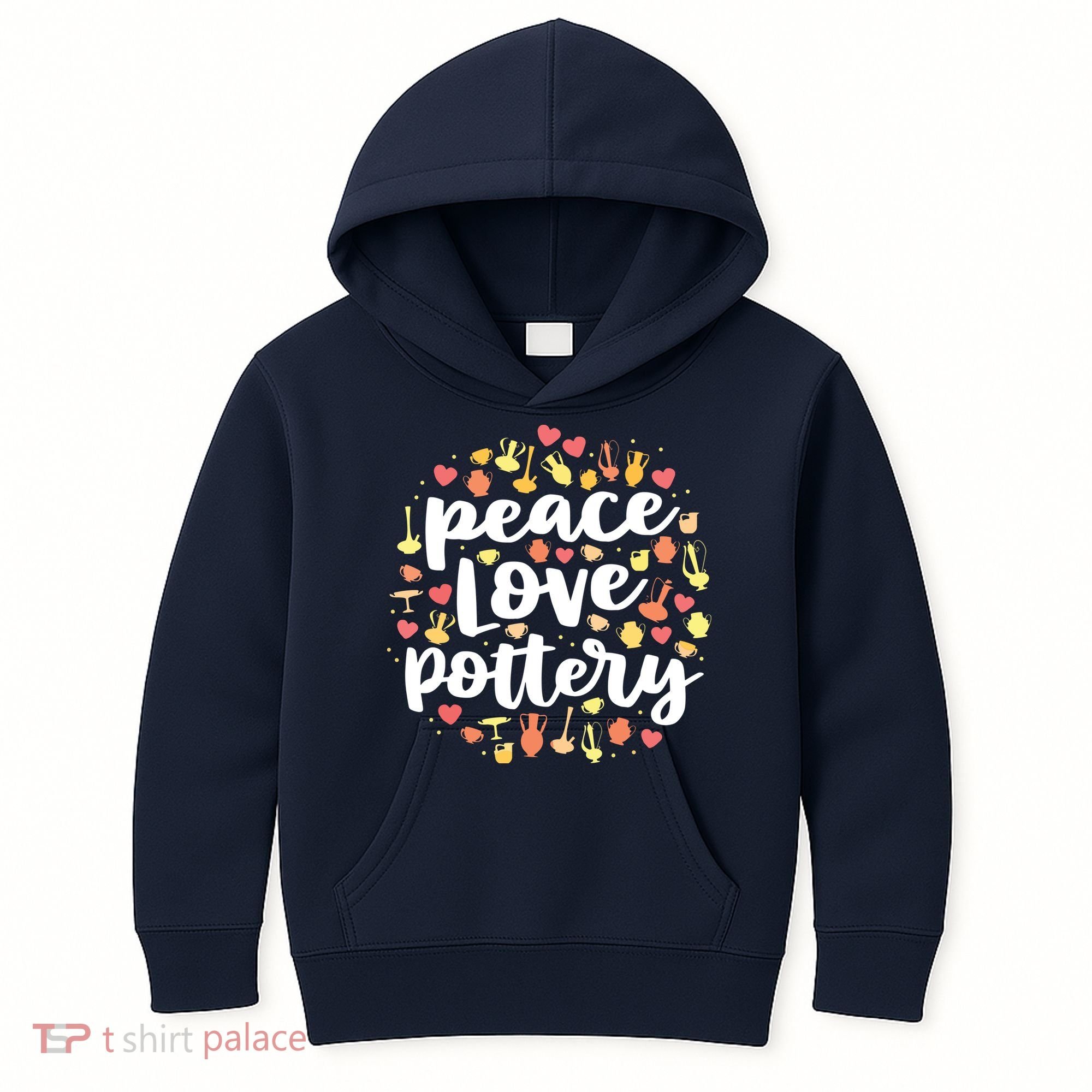 Peace Love Pottery For Women Pots Gift Ceramic Artist Kids Hoodie