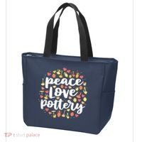 Peace Love Pottery For Women Pots Gift Ceramic Artist Tote Bag thumb 3