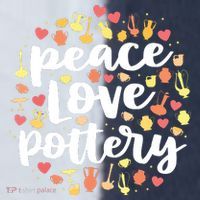 Peace Love Pottery For Women Pots Gift Ceramic Artist Sport-Tek Competitor United Soccer Jersey thumb 4