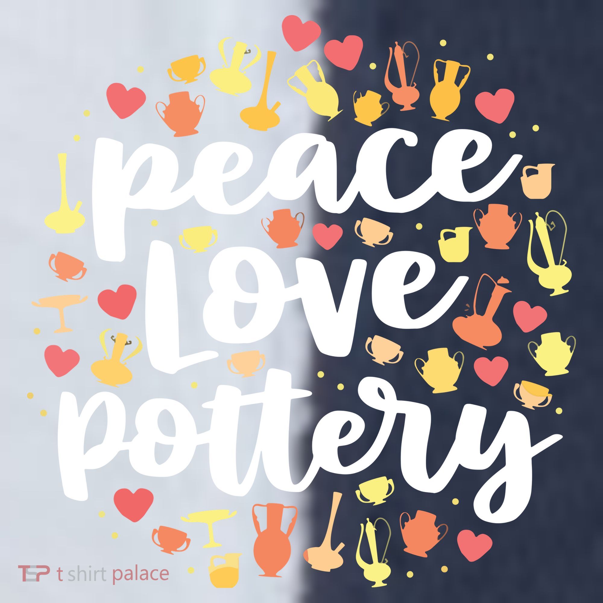 Peace Love Pottery For Women Pots Gift Ceramic Artist Sport-Tek Competitor United Soccer Jersey