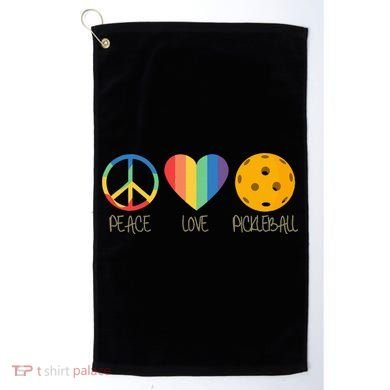 Peace Love Pickleball Golf Towel