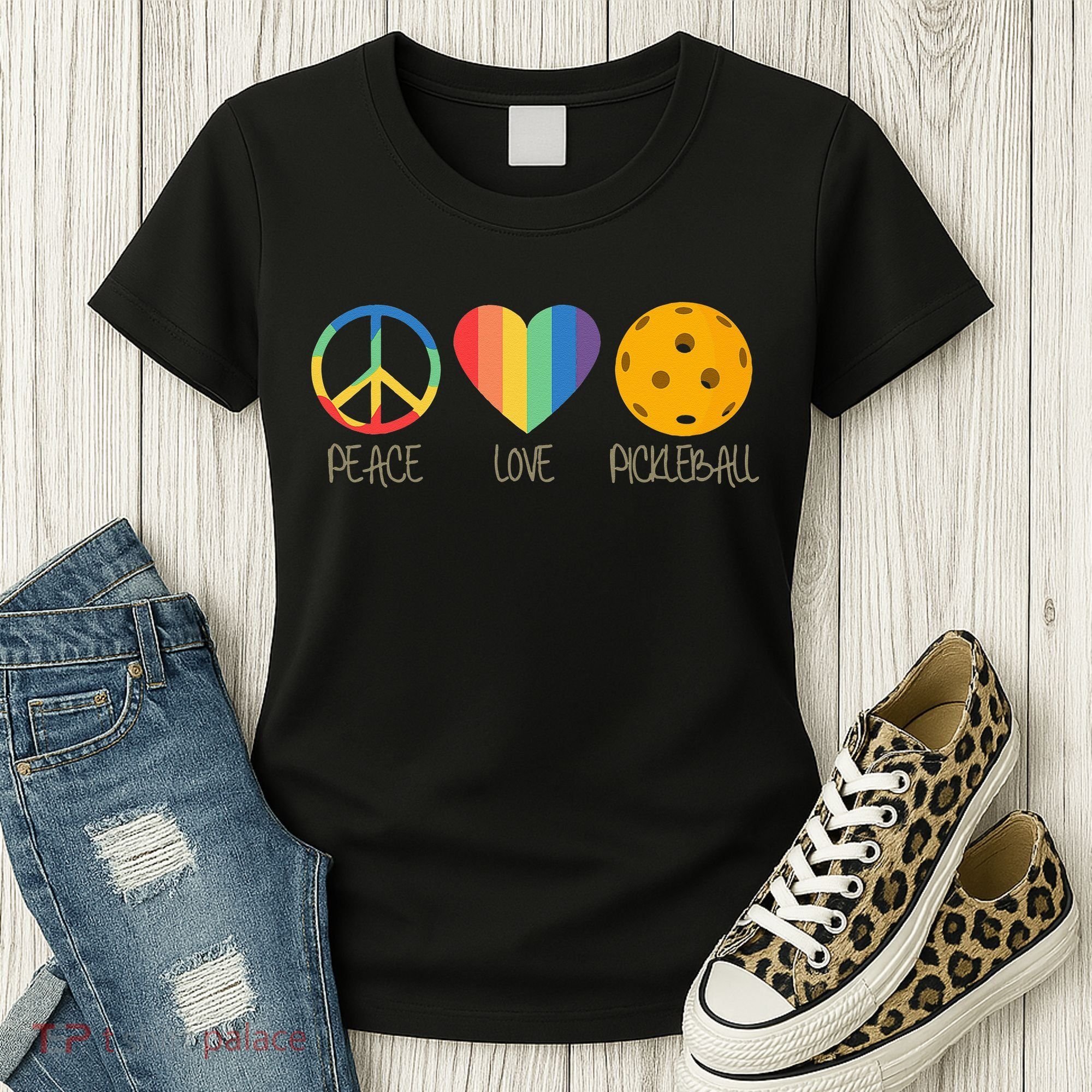Peace Love Pickleball Women's T-Shirt