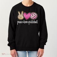 Peace Love Pickleball Cute Pickleball Lover Women Women's Sweatshirt thumb 0