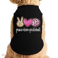 Peace Love Pickleball Cute Pickleball Lover Women Doggie Tank thumb 0