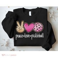 Peace Love Pickleball Cute Pickleball Lover Women Sweatshirt thumb 2