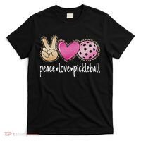 Peace Love Pickleball Cute Pickleball Lover Women T-Shirt thumb 0