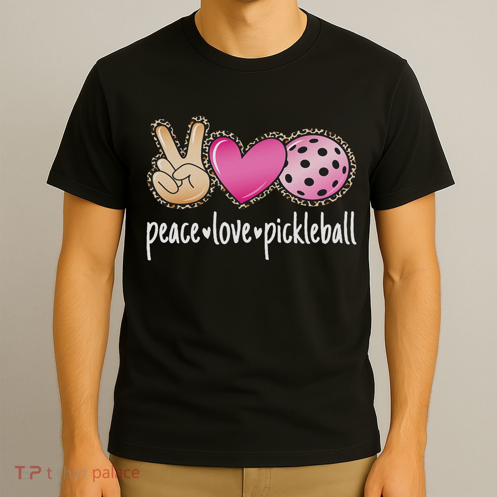 Peace Love Pickleball Cute Pickleball Lover Women T-Shirt