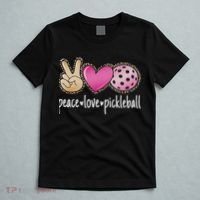 Peace Love Pickleball Cute Pickleball Lover Women T-Shirt thumb 5