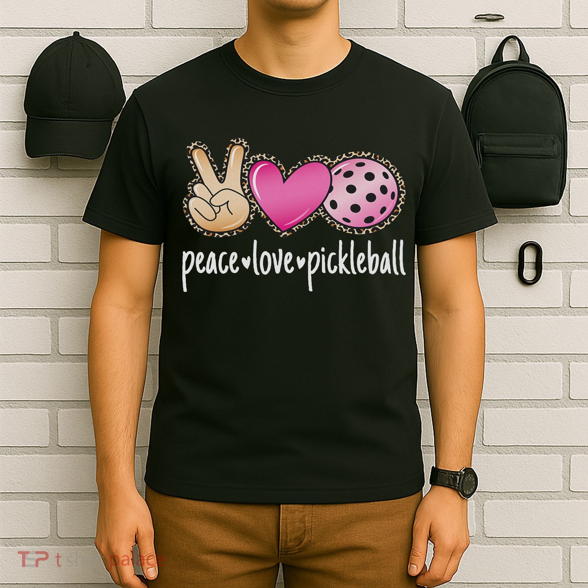 Peace Love Pickleball Cute Pickleball Lover Women T-Shirt